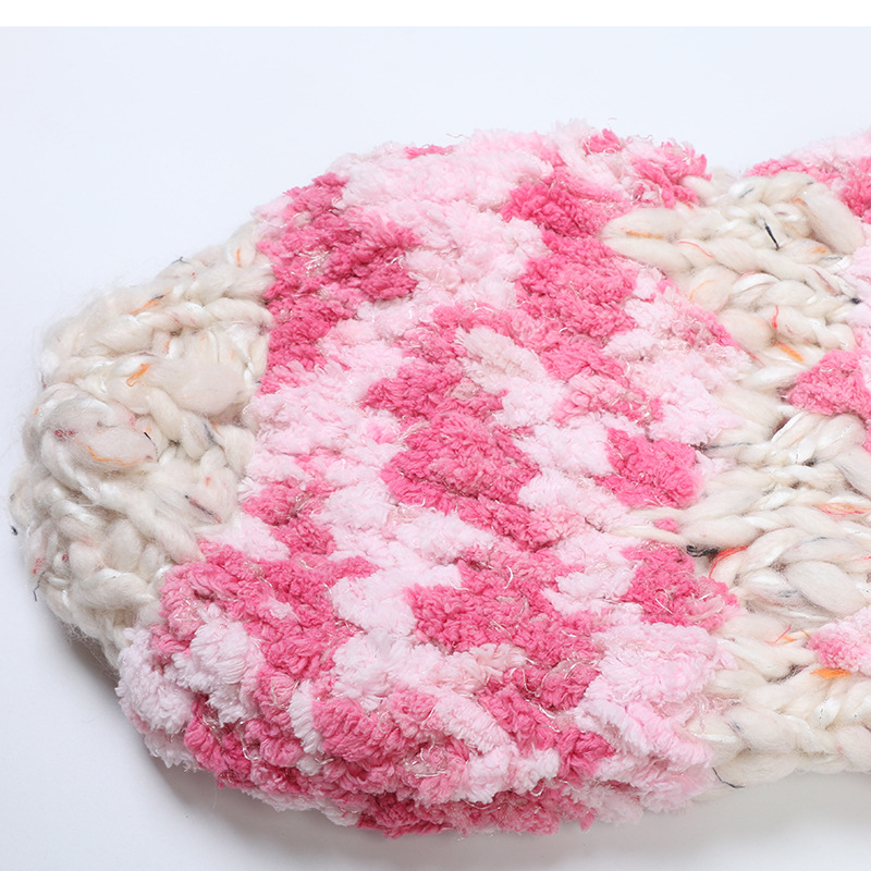 Women's Clothing retro sweater autumn and winter new women's clothing colorful handmade flowers long sleeve loose lazy knitted cardigan top_voghion.com