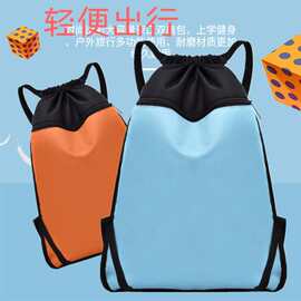 可印刷的定制logo双肩包束口袋抽绳包篮球包文本 图片