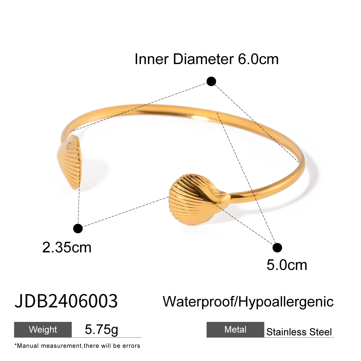 Europa y América de moda transfronteriza estrella de mar conchas abiertas pulsera alta sensación collar de metal de acero inoxidable nicho collar frío