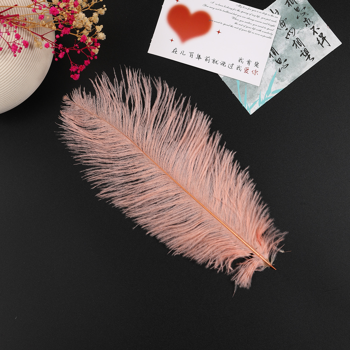 Flores en busca de estilo de día de San Valentín en línea sobre rojo papel de flores de Sydney papel de alto nivel extraíble algodón de leche sobre flores de material completo