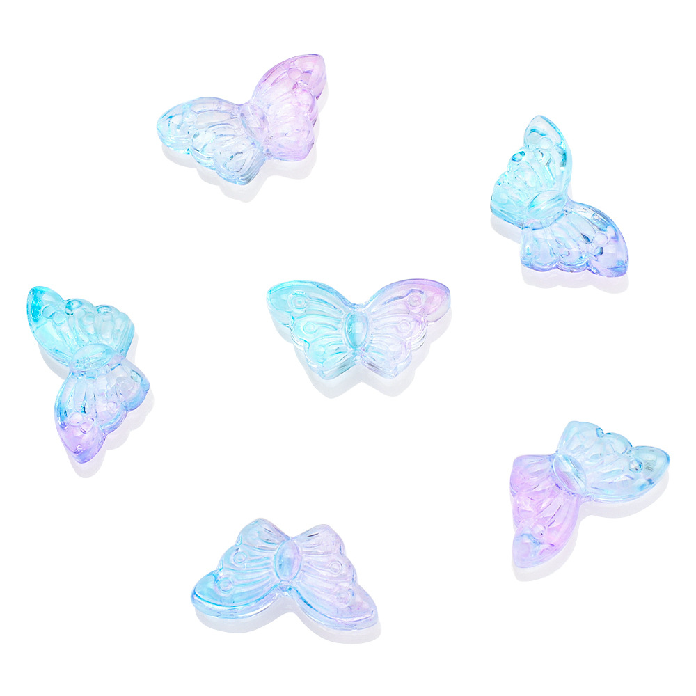 50 PCS/Package 8 * 15mm Hole 1~1.9mm Glass Butterfly Beads display picture 8