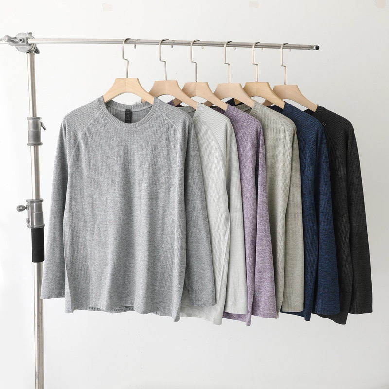 The Mainly Recommends the Same Stm Fabric Outdoor Sports Quick-Drying Breathable Long-Sleeved T-Shirt Men's Casual Versatile Pure Color 00138 The Mainly Recommends the Same Stm Fabric Outdoor Sports Quick-Drying Breathable Long-Sleeved T-Shirt Men's Casual Versatile Pure Color 00138