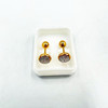 Earrings stainless steel, fresh screw, new collection, 750 sample gold