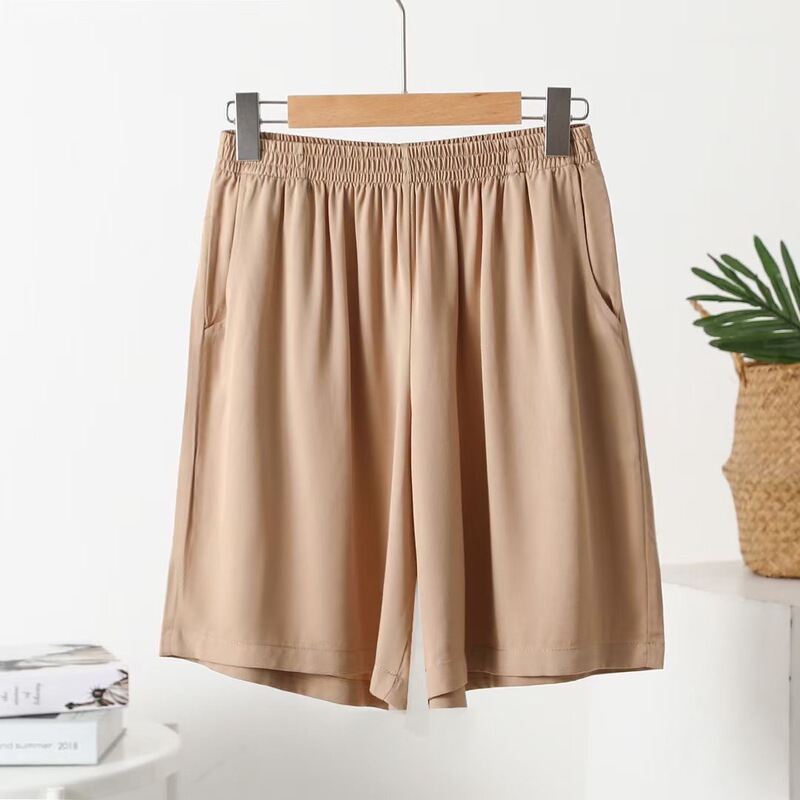 Twill Cotton Shorts for Women, Summer Thin Style, Loose High-Waisted, Solid Color, Casual, Suitable for Home and Outdoor Wear, Artificial Cotton Five-Point Pants Twill Cotton Shorts for Women, Summer Thin Style, Loose High-Waisted, Solid Color, Casual, Suitable for Home and Outdoor Wear, Artificial Cotton Five-Point Pants