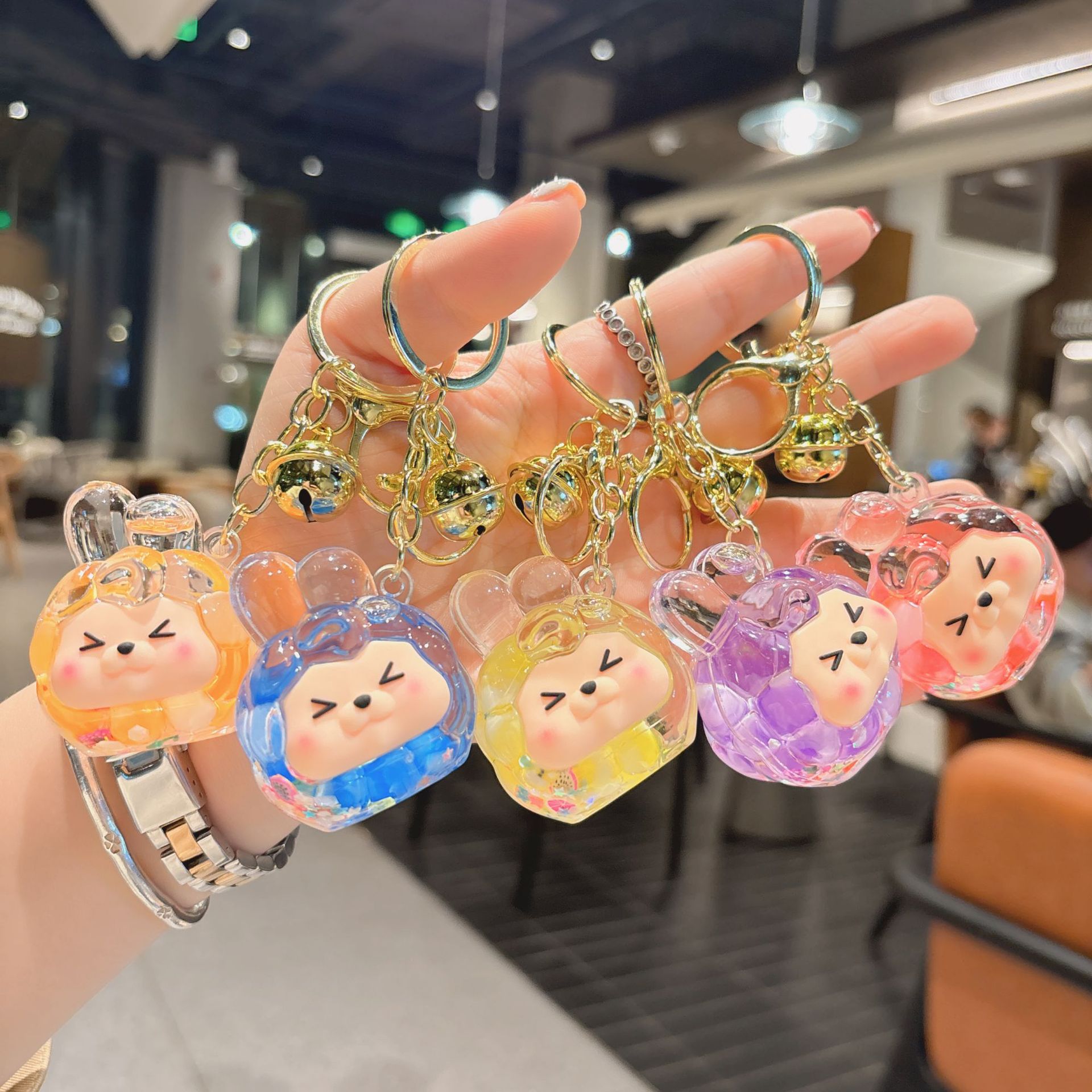 50g Weight Bag Pendant, Keychain Classification 1 Piece Quantity Festival, Shopping Occasion Acrylic Material Cartoon Character Pattern Unisex Gender Cute Style 1 Piece Cute Cartoon Character Acrylic Unisex Bag Pendant Keychain 3