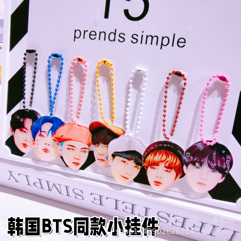 Korean Popular Merchandise: Bts-Inspired Creative Keychain and Bag Charm