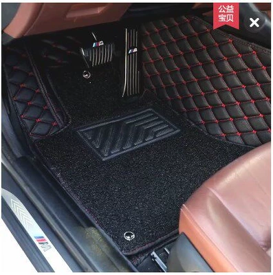 Vios, Corolla Altis, Levin, Modelə uyğun ayaqaltı - black-with-red-thread-black-silk-loop