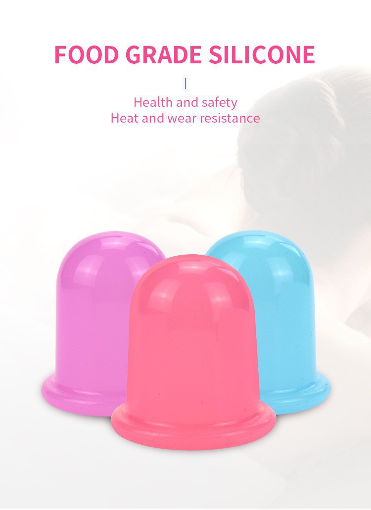Silicone Cupping Therapy Set 4 Piece Vacuum Massage Cups for Home Body Care Fitness Recovery preparation