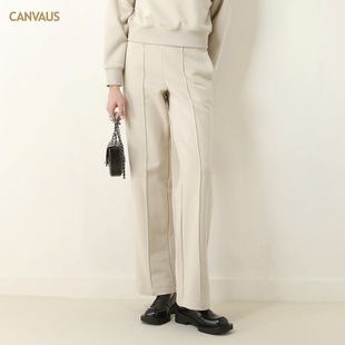 CANVAUS women's new high-grade casual pants Women's Mid-waist straight autumn and winter versatile slimming trousers in stock