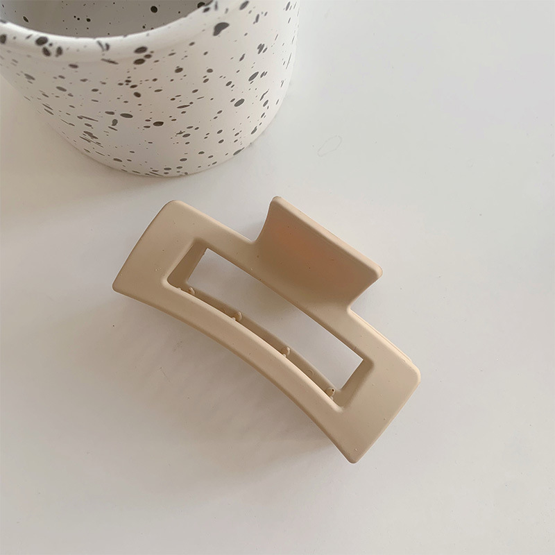 Pinza para el cabello de placa de color coreano ins Maillard, pinza para el cabello de color té con leche de otoño e invierno, pinza para el cabello grande de textura simple