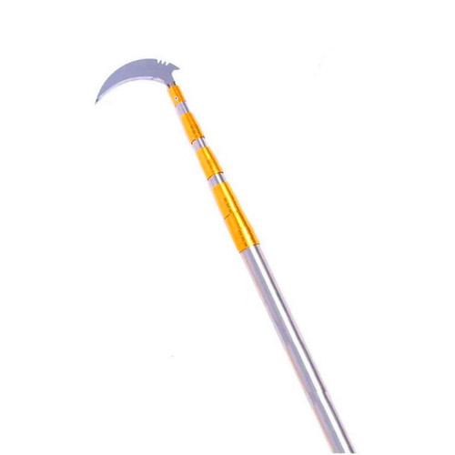 Thickened stainless steel pressed flower copy net rod, retractable positioning fish spear rod, fishing net rod, fruit picking rod, fishing accessories