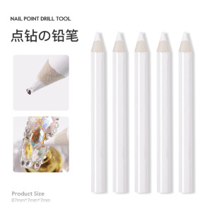Nail Art Rhinestone Pencil with Diamond Dots, Nail Art Rhinestone Nail Stickers, Rhinestone Pencil Tool with Pearl Diamond Adhesive Pen