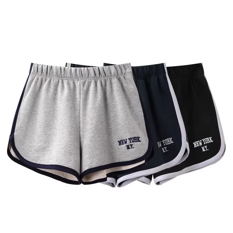 American Retro Casual Versatile Sports Shorts Bm Shorts High-Waisted Slimming Pants New York Hot Pants Home Versatile Loose
