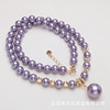 Fashionable genuine necklace from pearl, chain for key bag , 2023 collection