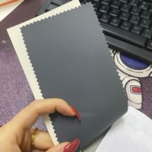 600D涤纶布双贴PVC雾面压纹 PVC灰色夹网布防水袋户外材料用品