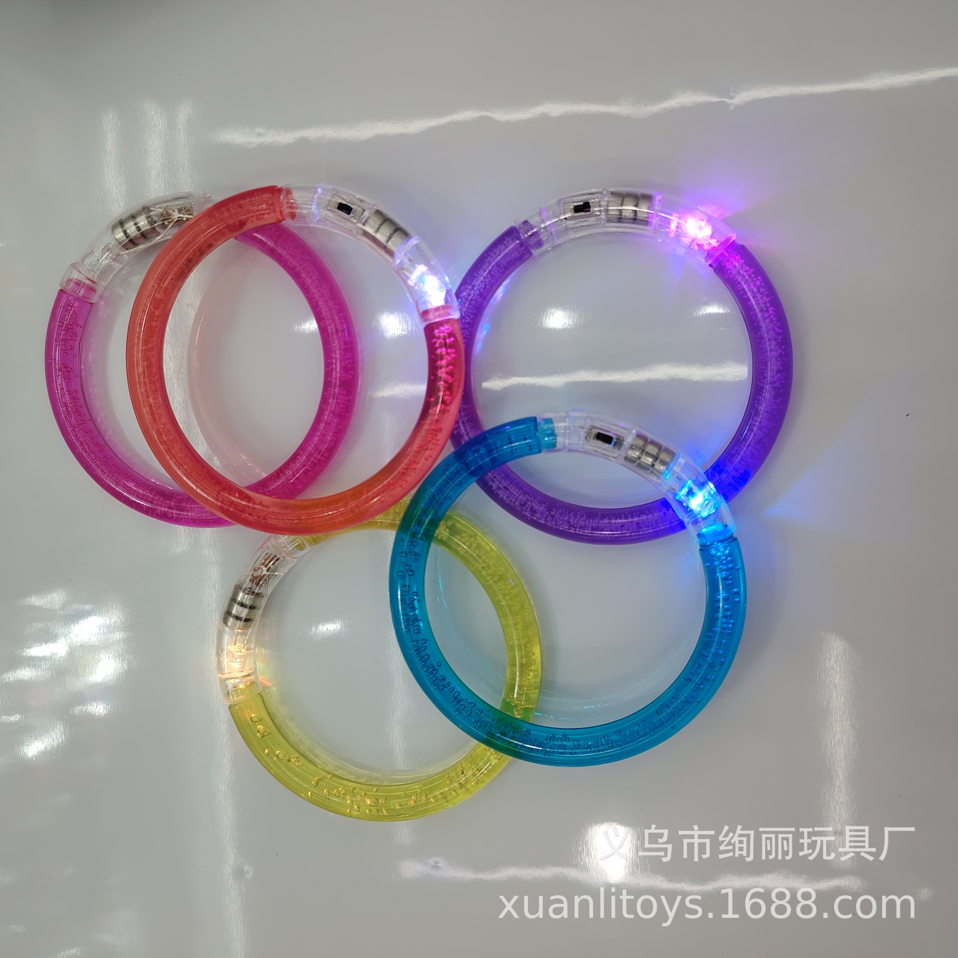 Nueva pulsera luminosa acrílica LED flash juguetes juguetes para niños fiesta concierto animador juguetes luminosos