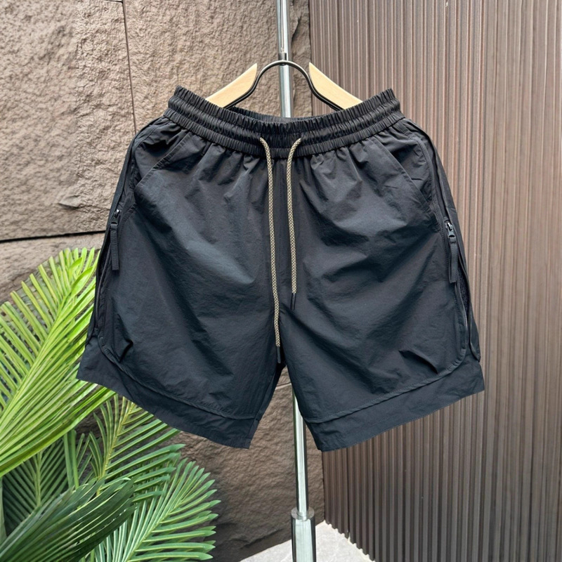 Ice Silk Cargo Shorts Men's Summer Thin 2024 New Quick-Drying American Retro Half Pants Casual Five-Point Pants