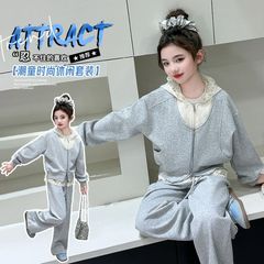 2025女の子ダブルジッパーレースセット