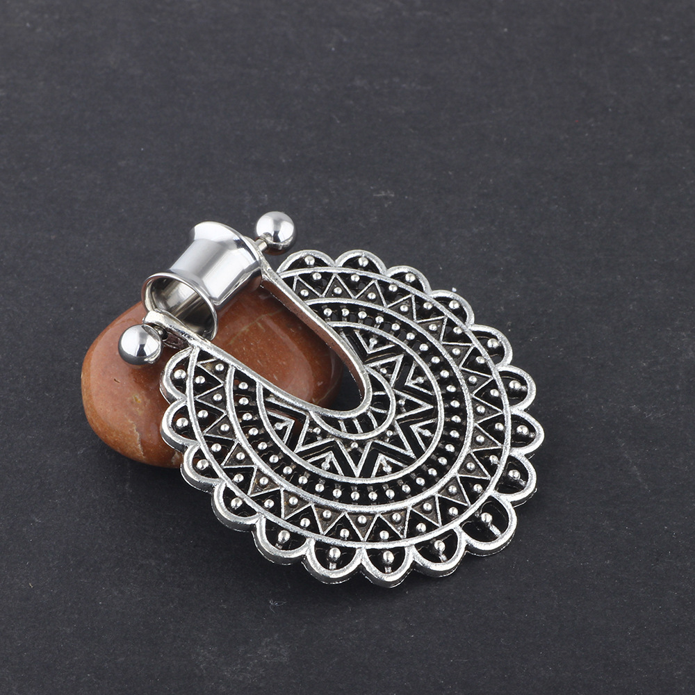 Ear Gauges Tassel Dangle Flower Earrings Retro Dream Chaser 3 Pair Set Body Piercing Jewelry 16mm detail image 9