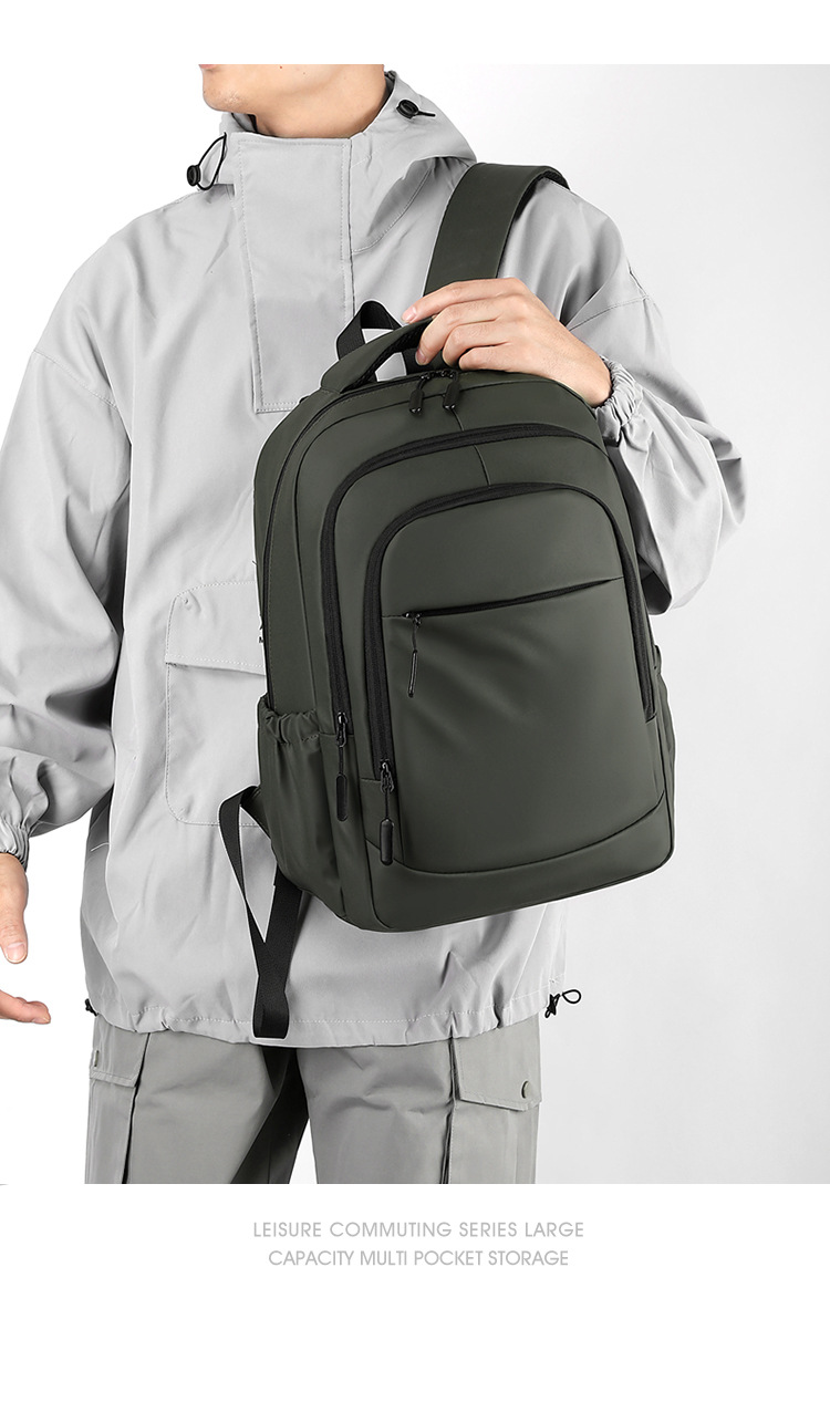 2024 New Korean version men's backpack, large capacity, simple commuting computer bag, junior high school and senior high school schoolbag, cross-border undefined