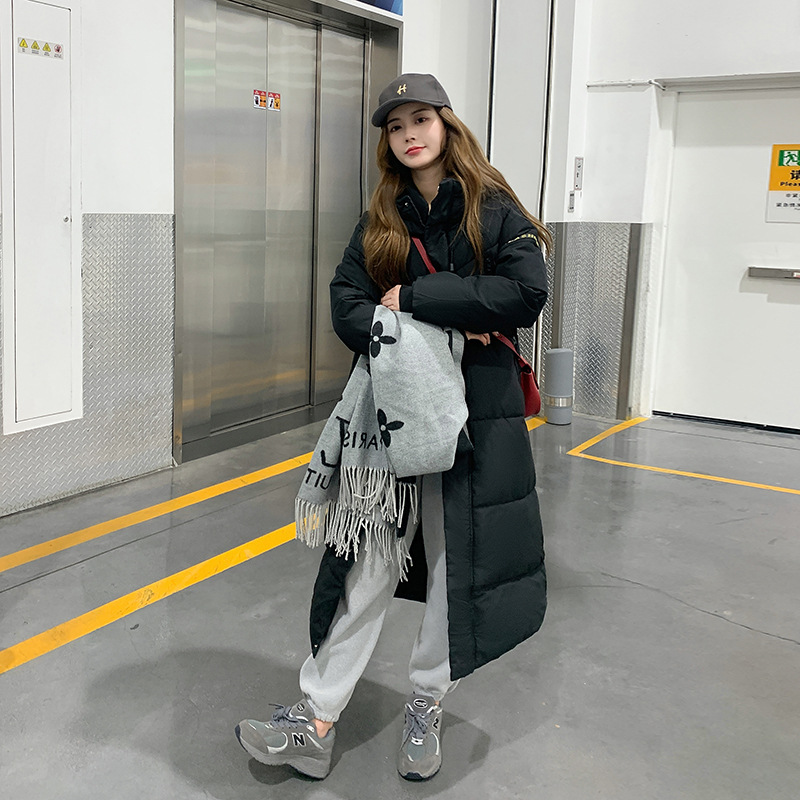 2023 invierno nuevo algodón de rodilla larga ropa de moda femenina de estilo coreano suelta chaqueta de algodón de tamaño grande chaqueta gruesa image 7