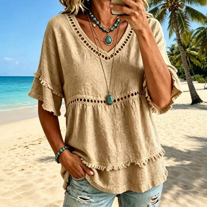 2026 Emu Amazon Aliexpress Shein New Summer Women's Clothing European and American Cross-Border Loose and Comfortable T-Shirts 2026 Emu Amazon Aliexpress Shein New Summer Women's Clothing European and American Cross-Border Loose and Comfortable T-Shirts