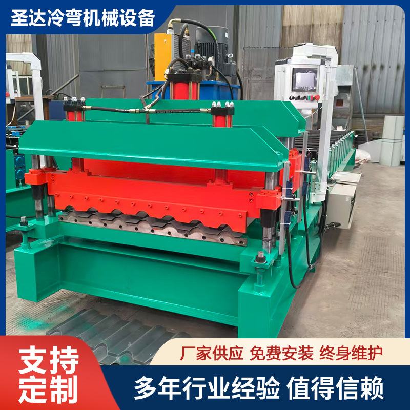Manufacturer Customized Single-Layer Color Steel Glazed Tile Machine, Color Steel Tile Equipment, Cold Bending Forming Machine, Fully Automatic Tile Pressing Machine
