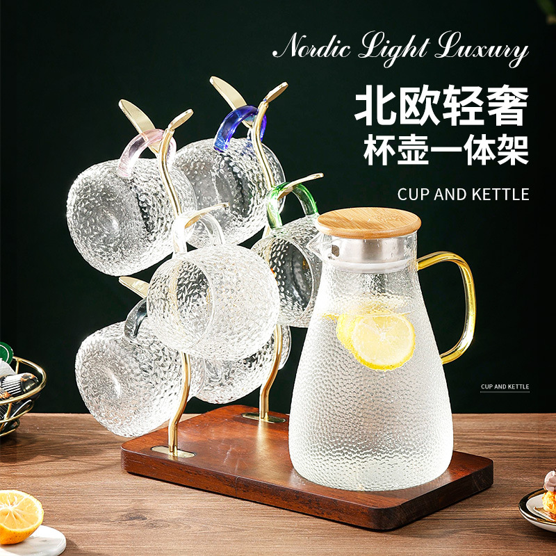 Cold kettle set, high temperature resistant glass cup, high borosilicate glass kettle, cold kettle, high appearance, large capacity wholesale