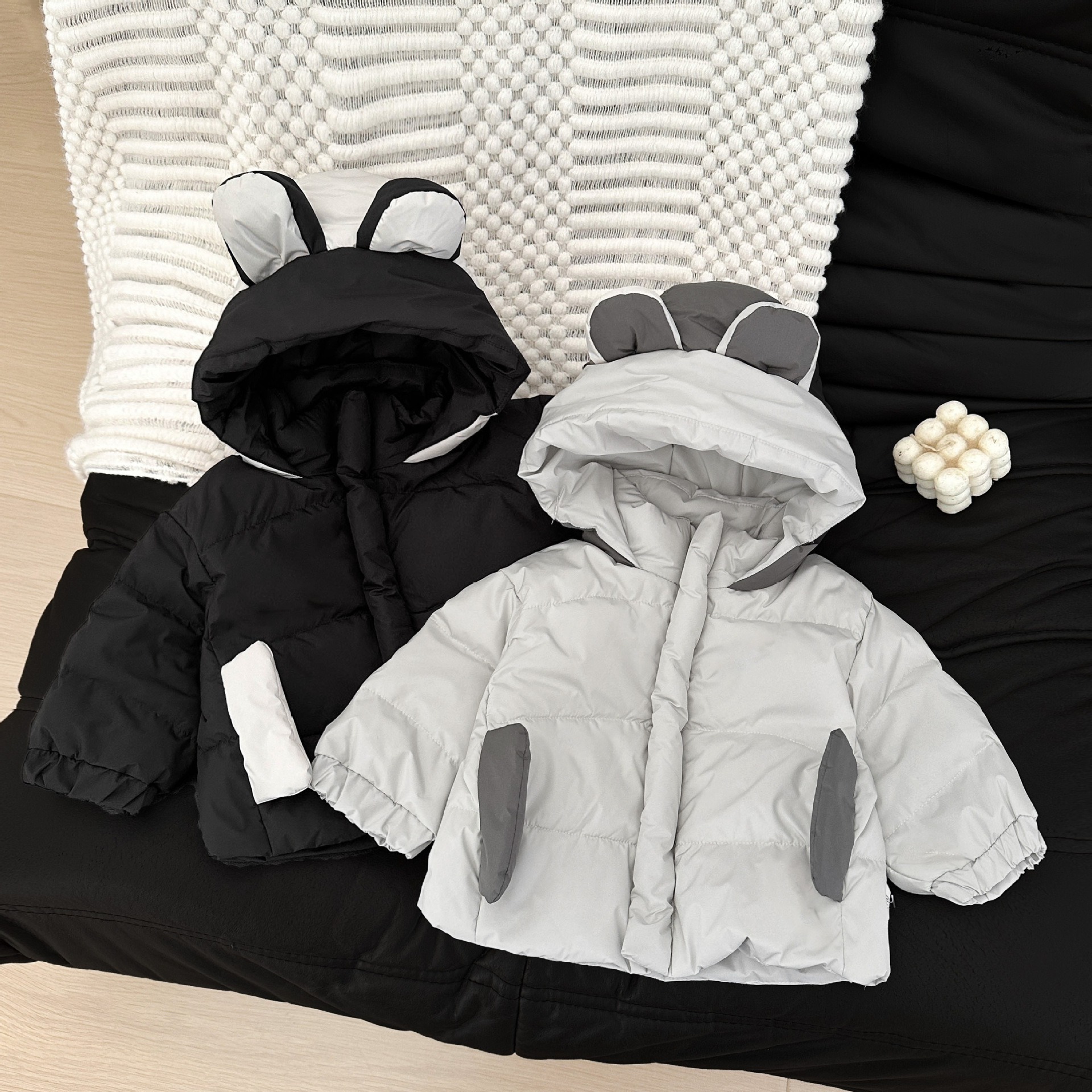 Invierno para niños, nueva ropa coreana para bebés, lindos bebés encapuchados, chaqueta de invierno, chaqueta cálida de invierno.