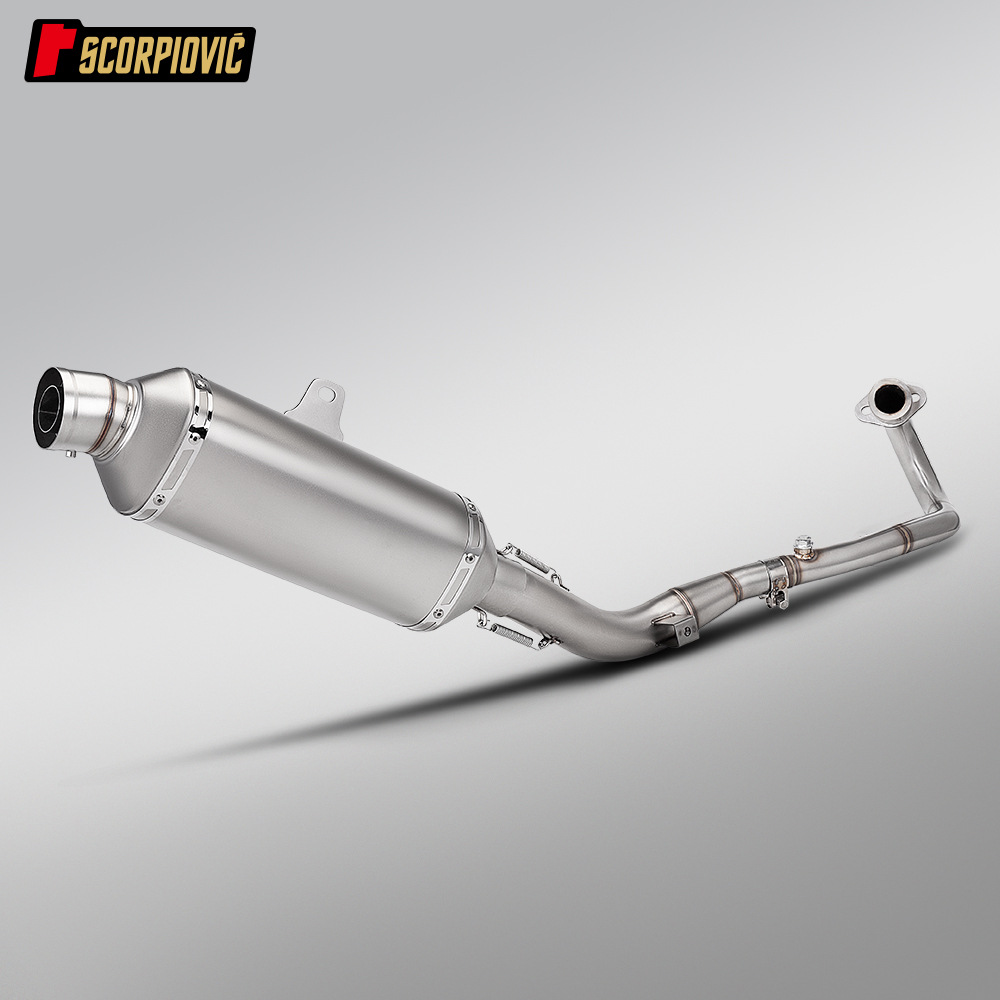 Motorcycle Modification: Suitable for Crf300L Front Exhaust Pipe and Rear Muffler Set, Non-Destructive Installation