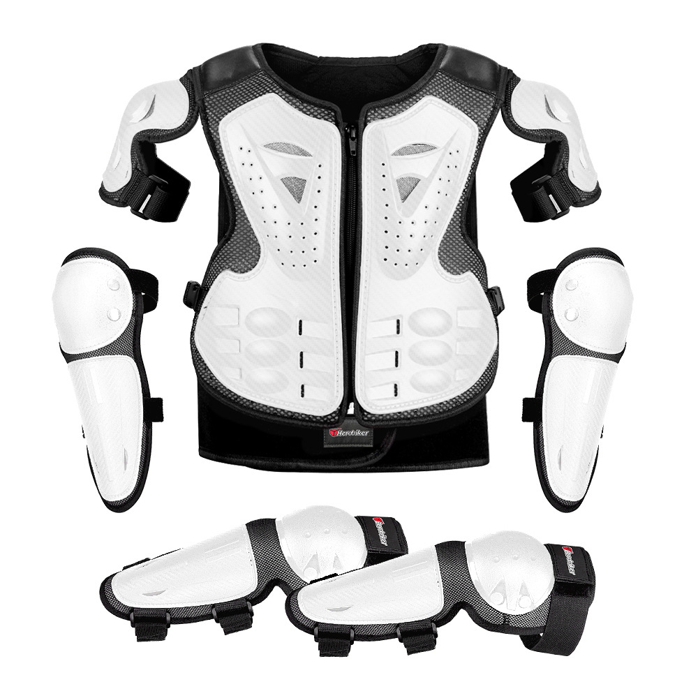 Conjunto de ropa de armadura para niños, rodilleras de patinaje sobre ruedas de esquí, deportes al aire libre, rodilleras de bicicleta de montaña, conjunto de protección de codo