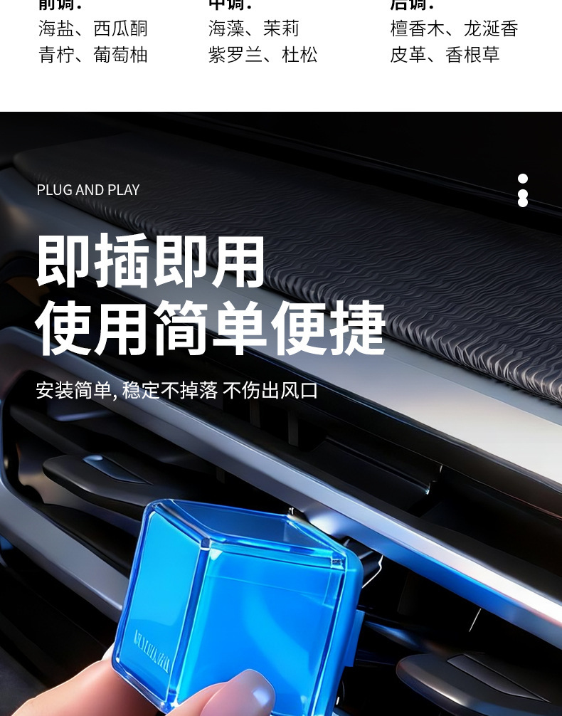 Car Air Freshener 2026 New Model Vent Clip Fragrance Deodorizer for Car Interior Odor Removal Perfume for Vehicle Use