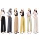 Suit Wide-leg Pants Women's Summer Chiffon High Waist Dapdown Casual Pants Small Thin Loose Straight Pants