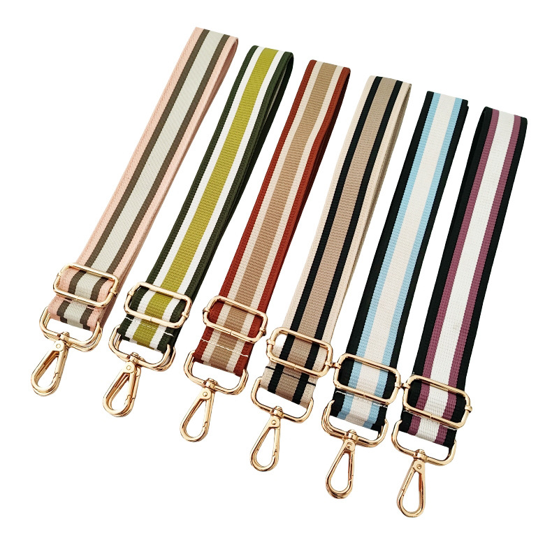 Polyester Cotton Stripe Bag Strap display picture 1