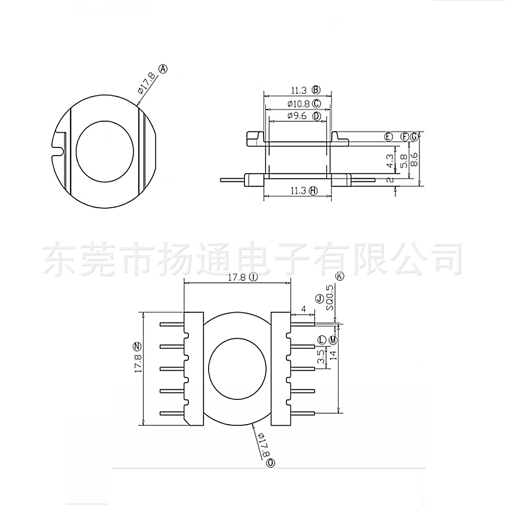 ER2510电木骨架高频骨架ER25变压器骨架立式5+5针磁芯变压器速卖