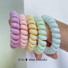 Macaron Phone Coil Ins Korean Version Invisible Case Versatile Fresh Hairband Lucky Bracelet Lady Hair Accessory