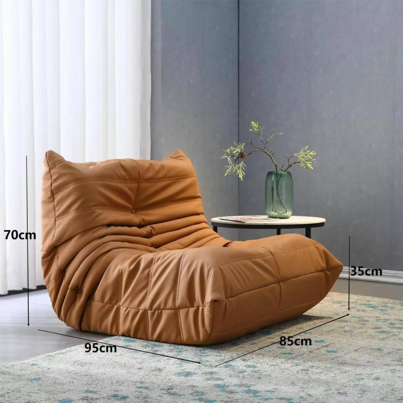 Yla oruga sofá perezoso sala de estar puede dormir se puede acostar balcón dormitorio sofá individual original Togo Red Hugh