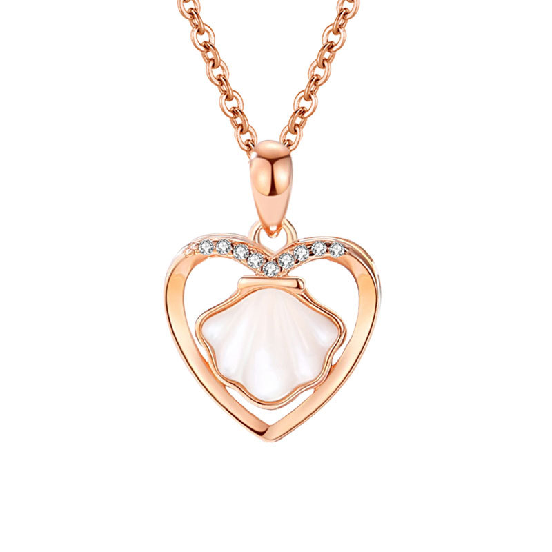 S925 collar de plata esterlina de las mujeres con amor, japonés y coreano ins todo-juego, usted tiene un regalo de vacaciones de gorro