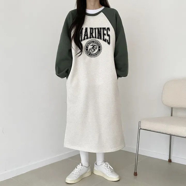 Cross-border wholesale dress 2024 autumn and winter new slim splicing skirt plus velvet cotton high elastic beauty casual contrast cartoon Cross-border wholesale dress 2024 autumn and winter new slim splicing skirt plus velvet cotton high elastic beauty casual contrast cartoon