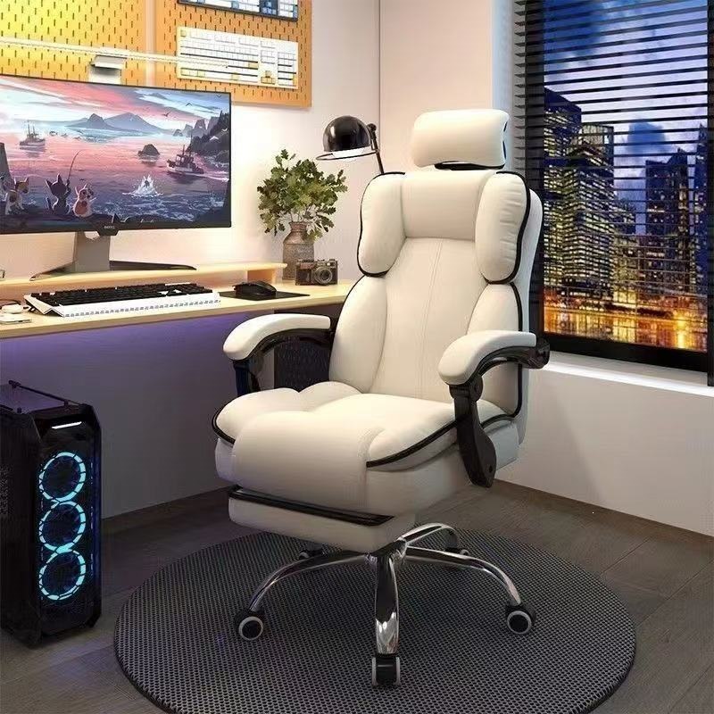 Computer chair, home ergonomic chair, gaming chair, e-sports chair, dormitory bedroom chair with backrest, comfortable for long-term sitting, office chair