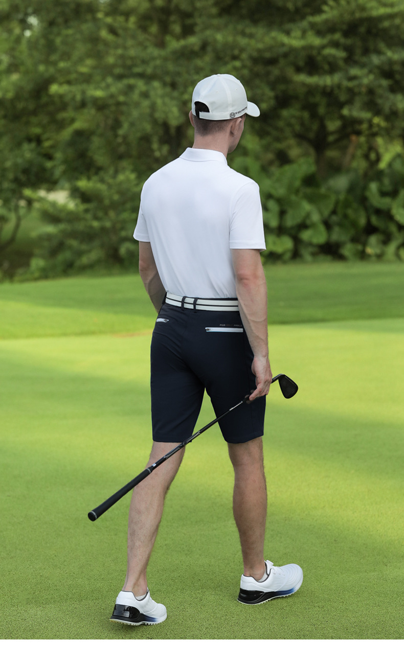 Quần short golf nam PGM thể thao mùa hè thoáng khí — KUZ057 màu xanh hải quân, KUZ057 màu xanh lam, KUZ057 màu xám, KUZ057 màu trắng chi tiết 4