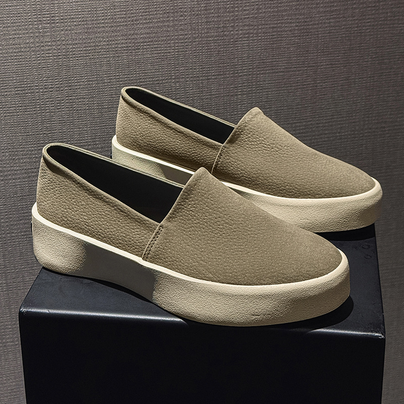 Zapatos de cuero juvenil retro de verano, zapatos de skate de cuero juvenil, zapatos casuales de moda masculinos, zapatos de Lefour