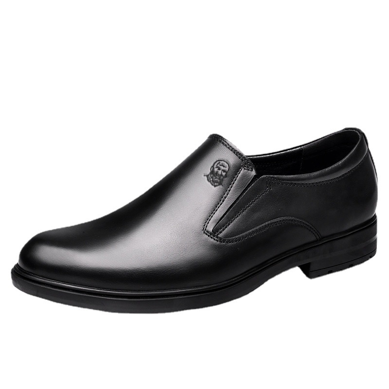 Zapatos de cuero para cabeza de hombre, piel de vaca de primera capa de cuero para hombre, ropa formal de negocios, zapatos de cuero casuales de suela suave de cuero suave, zapatos hechos a mano