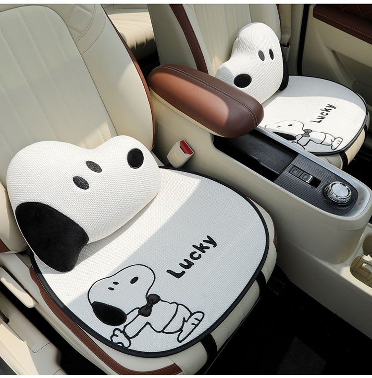 Car seat cushion for all seasons, cute cartoon internet-famous seat cover, simple internet-famous car seat cover, single piece