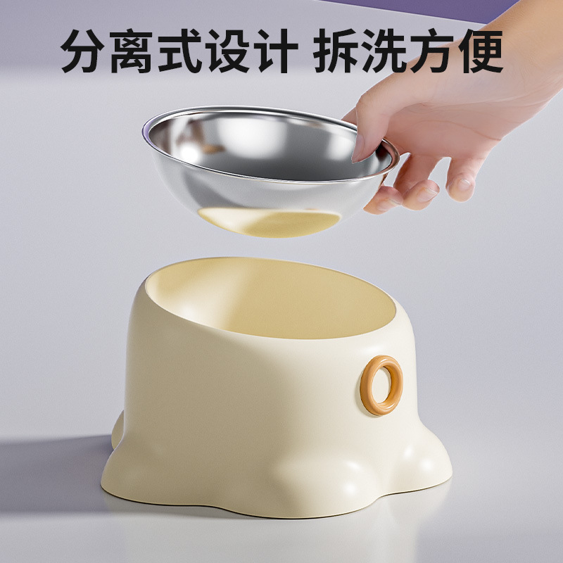 Nuevo tazón para mascotas, tazón para perros y gatos, tazón para mascotas de acero inoxidable, tazón de alimentación para gatos, tazón de agua potable, tazón de alimentación para mascotas, tazón de protección contra derrumbe