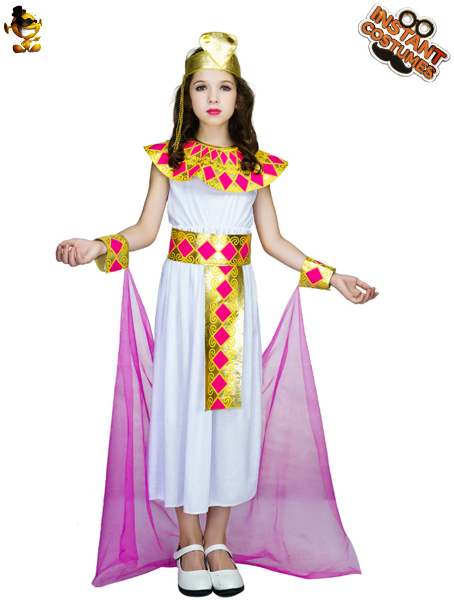 Halloween niños Cleopatra Cosplay traje de fiesta juego de rol ropa de rendimiento de Halloween princesa image 4