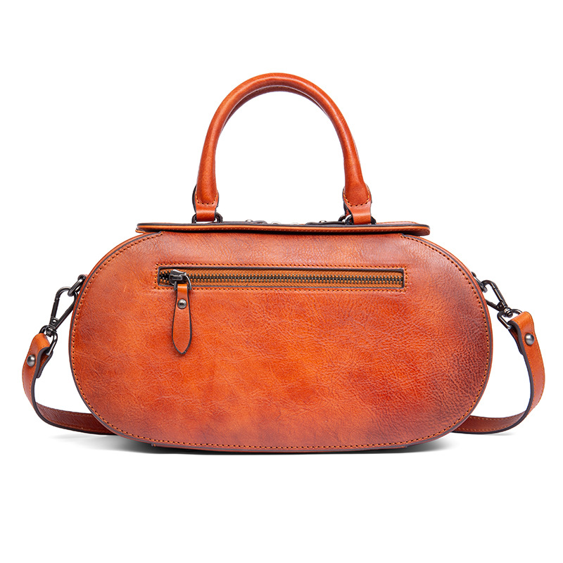 Nuova borsa in stile nazionale, piccola e popolare, borsa in pelle di vacchetta con strato superiore da donna in colore lucido_voghion.com