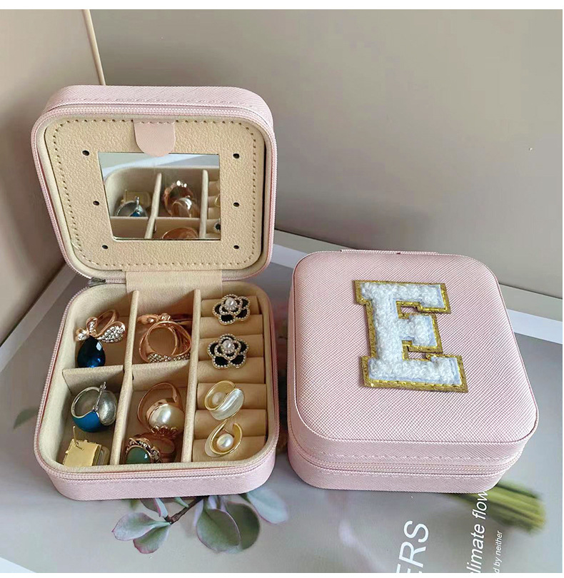 Letter, Solid Color Pattern Elegant, Basic, Classic Style Style Elegant Basic Classic Style Letter Solid Color Pu Leather Jewelry Boxes