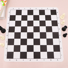 印花皮革象棋棋盘便携可折叠国际象棋棋盘pu软棋盘chess西洋棋
