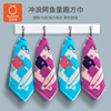 New products Cotton Gauze Kerchief 25*25 kindergarten Cartoon Jacquard weave Kerchief Plain colour Hooks Kerchief goods in stock